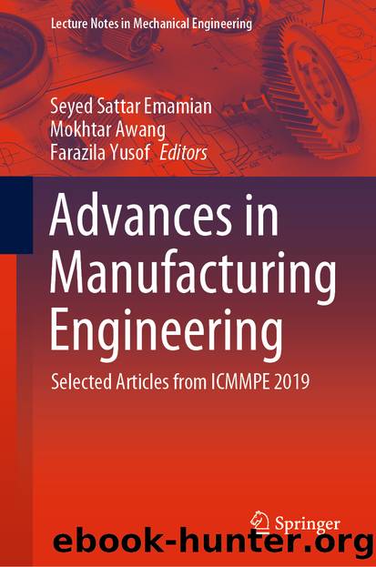 Advances in Manufacturing Engineering by Unknown