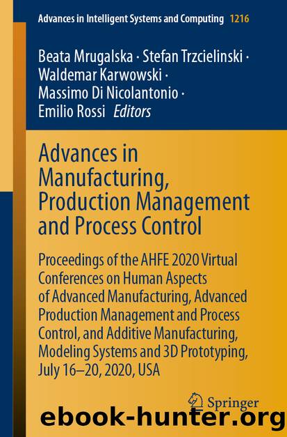 Advances in Manufacturing, Production Management and Process Control by Unknown