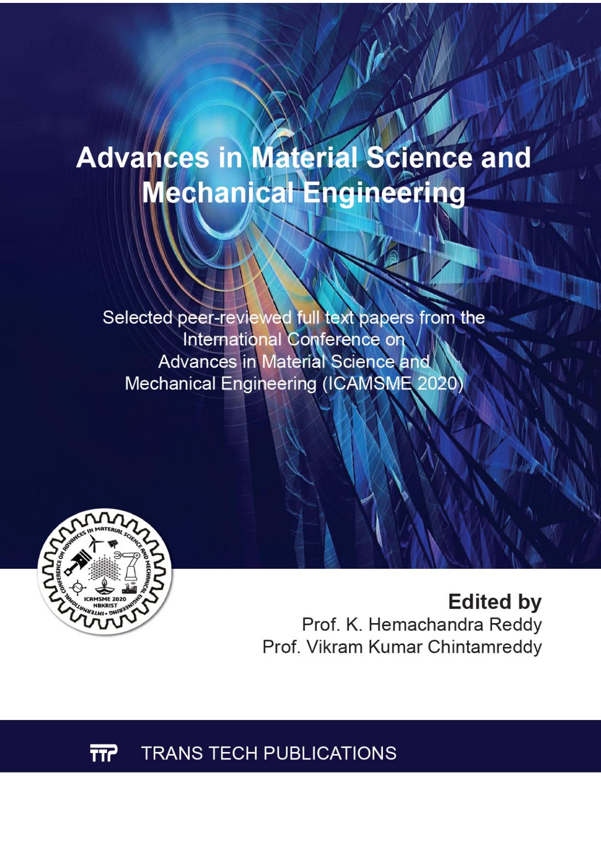 Advances in Material Science and Mechanical Engineering by K. Hemachandra Reddy;Vikram Kumar Chintamreddy;