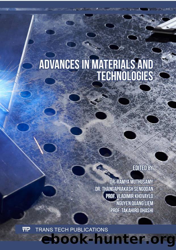 Advances in Materials and Technologies by Ramya Muthusamy;Thangaprakash Sengodan;Vladimir Khovaylo;Nguyen Quang Liem;Takahiro Ohashi;