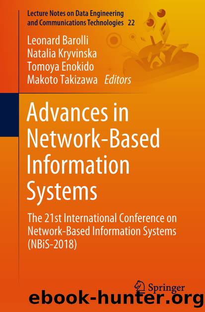 Advances in Network-Based Information Systems by Unknown