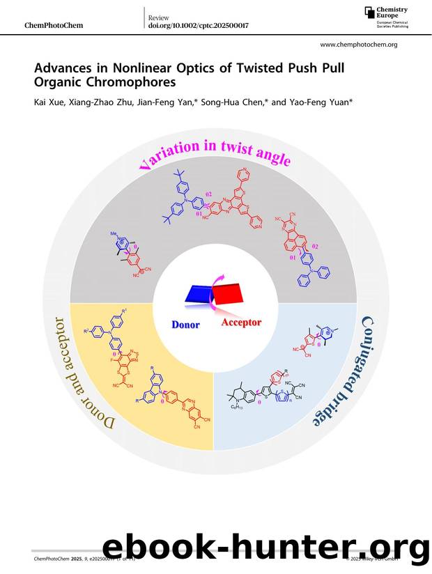 Advances in Nonlinear Optics of Twisted Push Pull Organic Chromophores by Kai Xue & Xiang‐Zhao Zhu & Jian‐Feng Yan & Song‐Hua Chen & Yao‐Feng Yuan