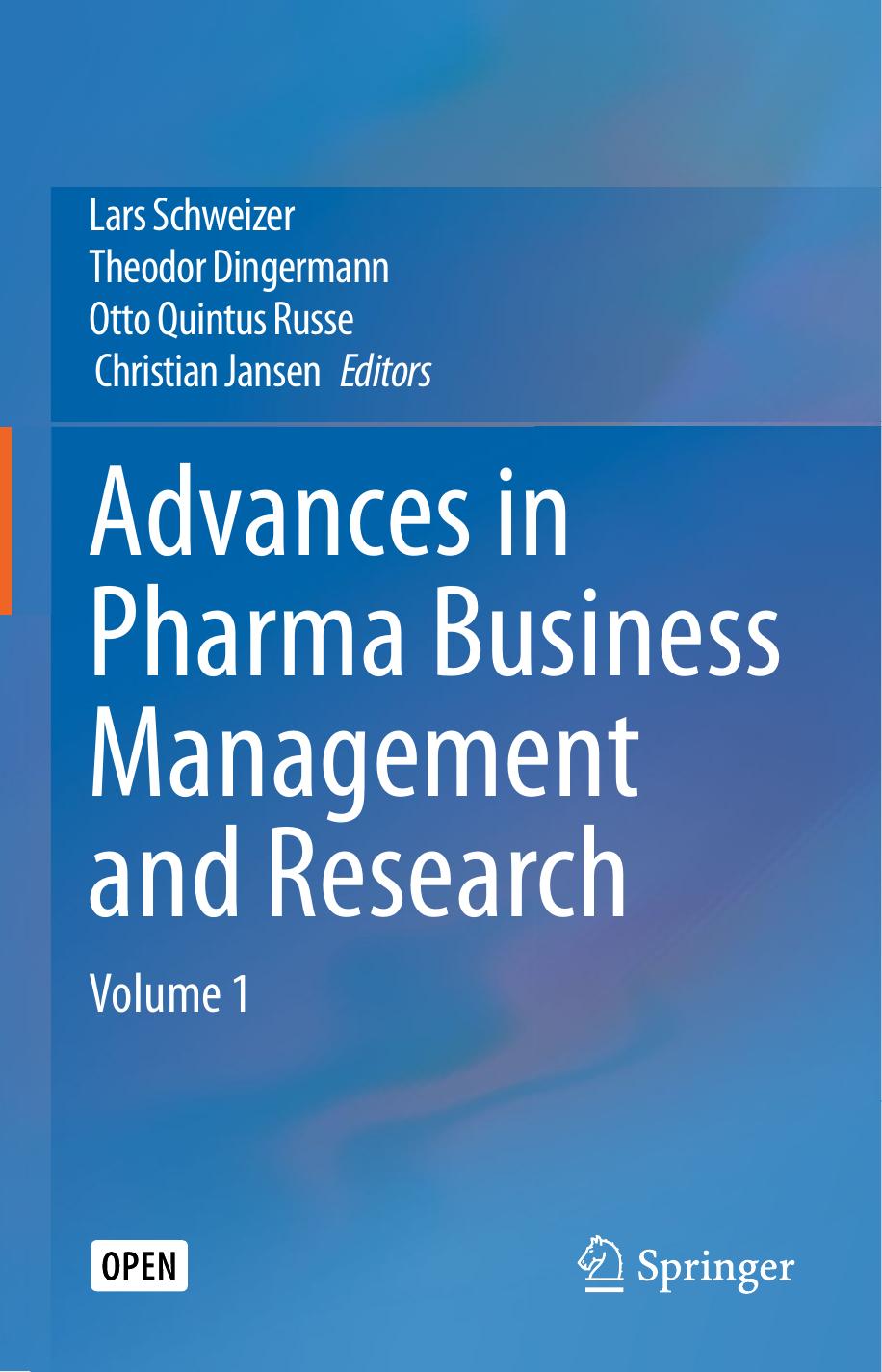 Advances in Pharma Business Management and Research by unknow