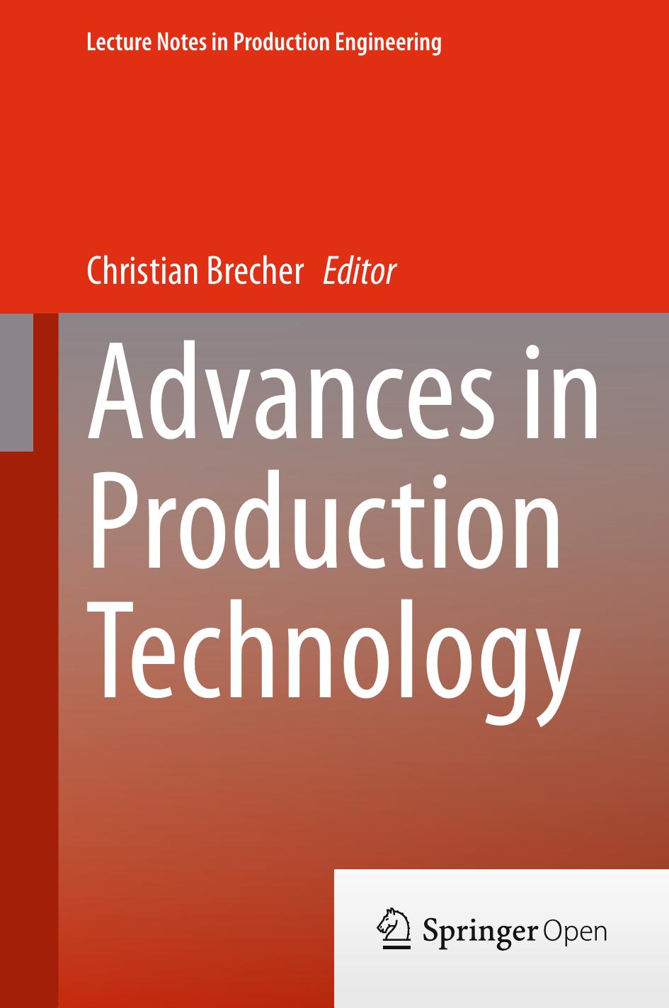 Advances in Production Technology by Christian Brecher