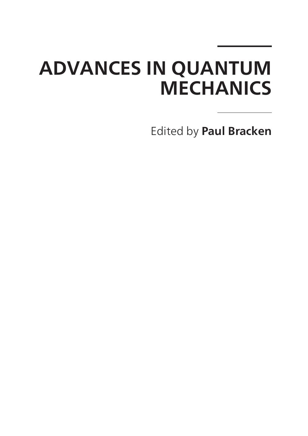 Advances in Quantum Mechanics-2010kaiser by Unknown