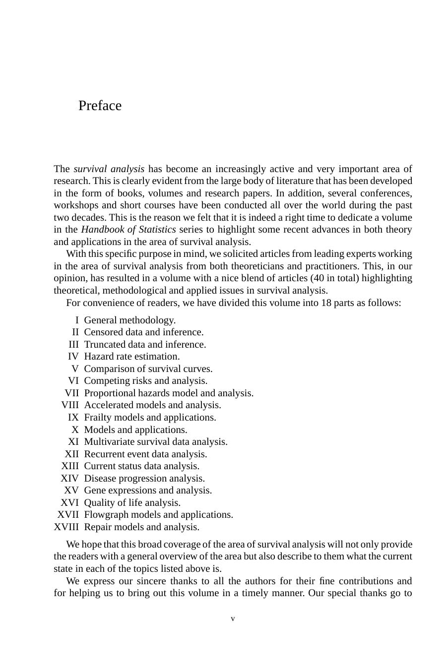 Advances in Survival Analysis by N. Balakrishnan C. R. Rao