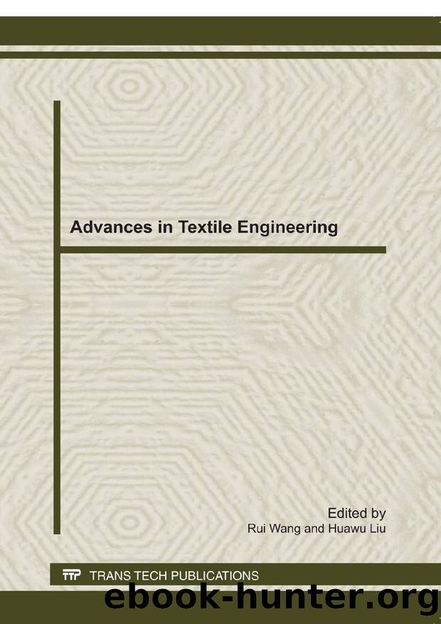 Advances in Textile Engineering by Liu Huawu. Wang Rui