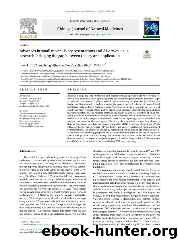 Advances in small molecule representations and AI-driven drug research: bridging the gap between theory and application by Junxi Liu & Shan Chang & Qingtian Deng & Yulian Ding & Yi Pan