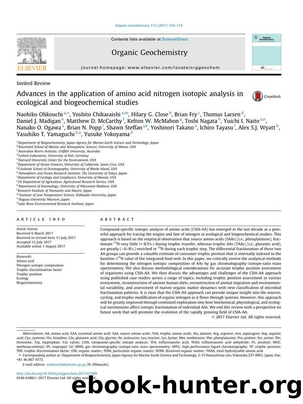 Advances in the application of amino acid nitrogen isotopic analysis in ecological and biogeochemical studies by unknow