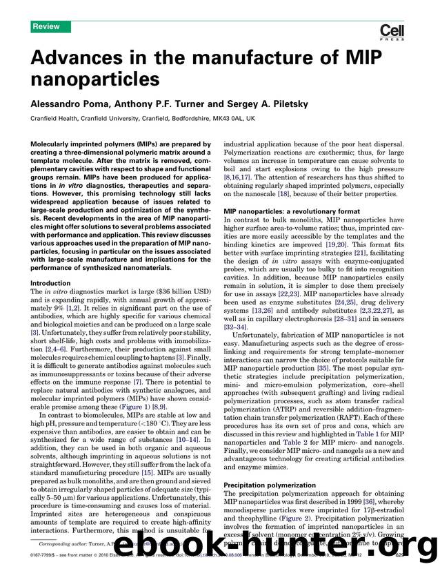 Advances in the manufacture of MIP nanoparticles by Alessandro Poma