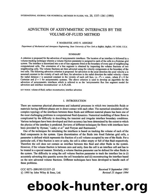 Advection of axisymmetric interfaces by the volume-of-fluid method by Unknown