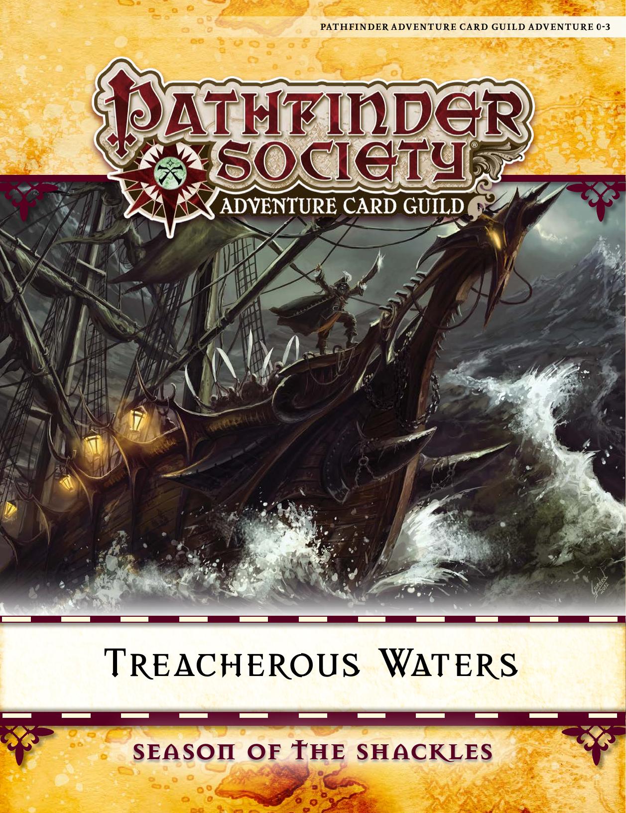 Adventure Card Guild Adventure 0-3 Treacherous Waters (2014) by Cleaned by VH