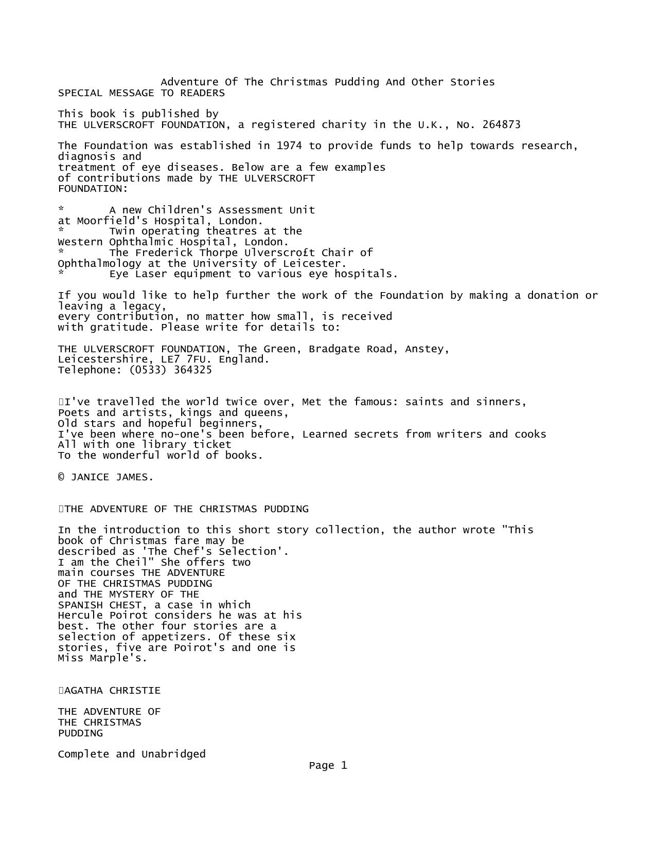 Adventure Of The Christmas Pudding And Other Stories - Notepad - pdfMachine from Broadgun Software, http:pdfmachine.com, a great PDF writer utility! by 06 Adventure of Christmas Pudding