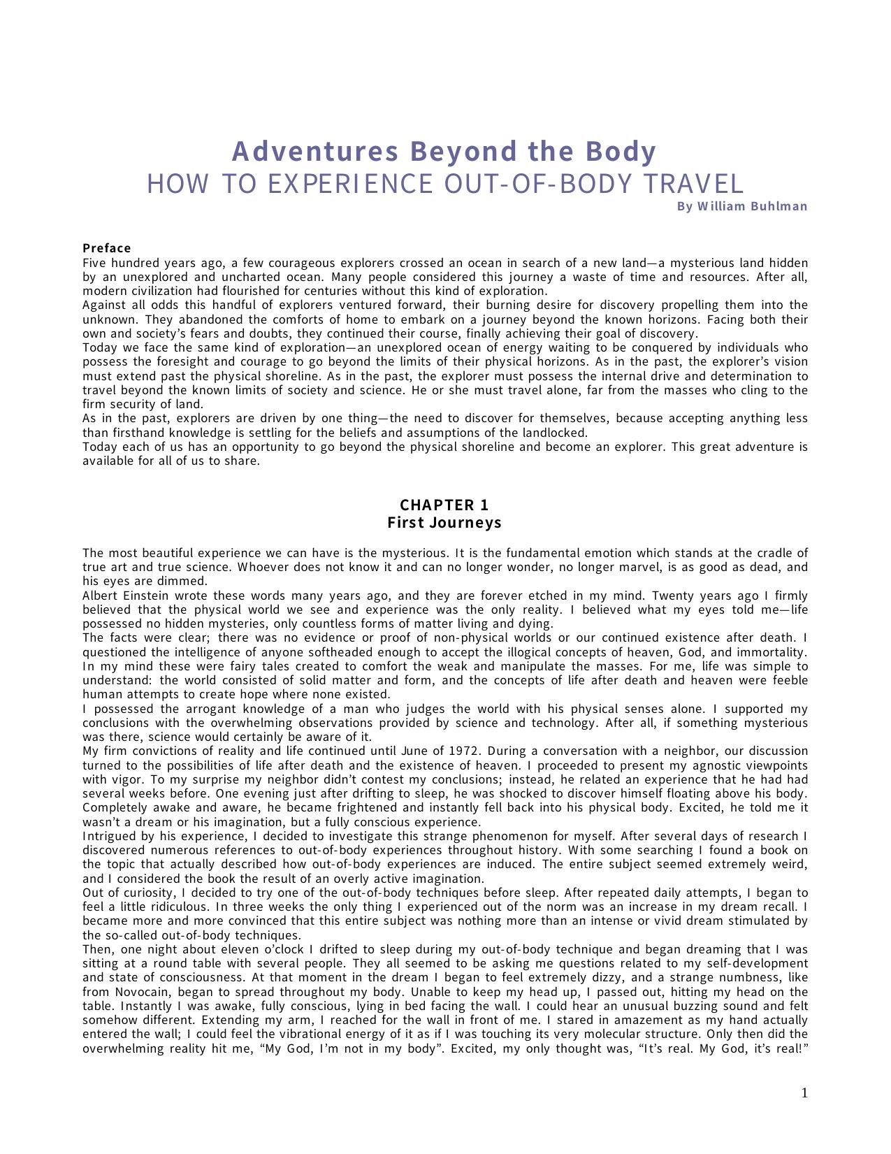 Adventures Beyond the Body by Cristina Zaccaria