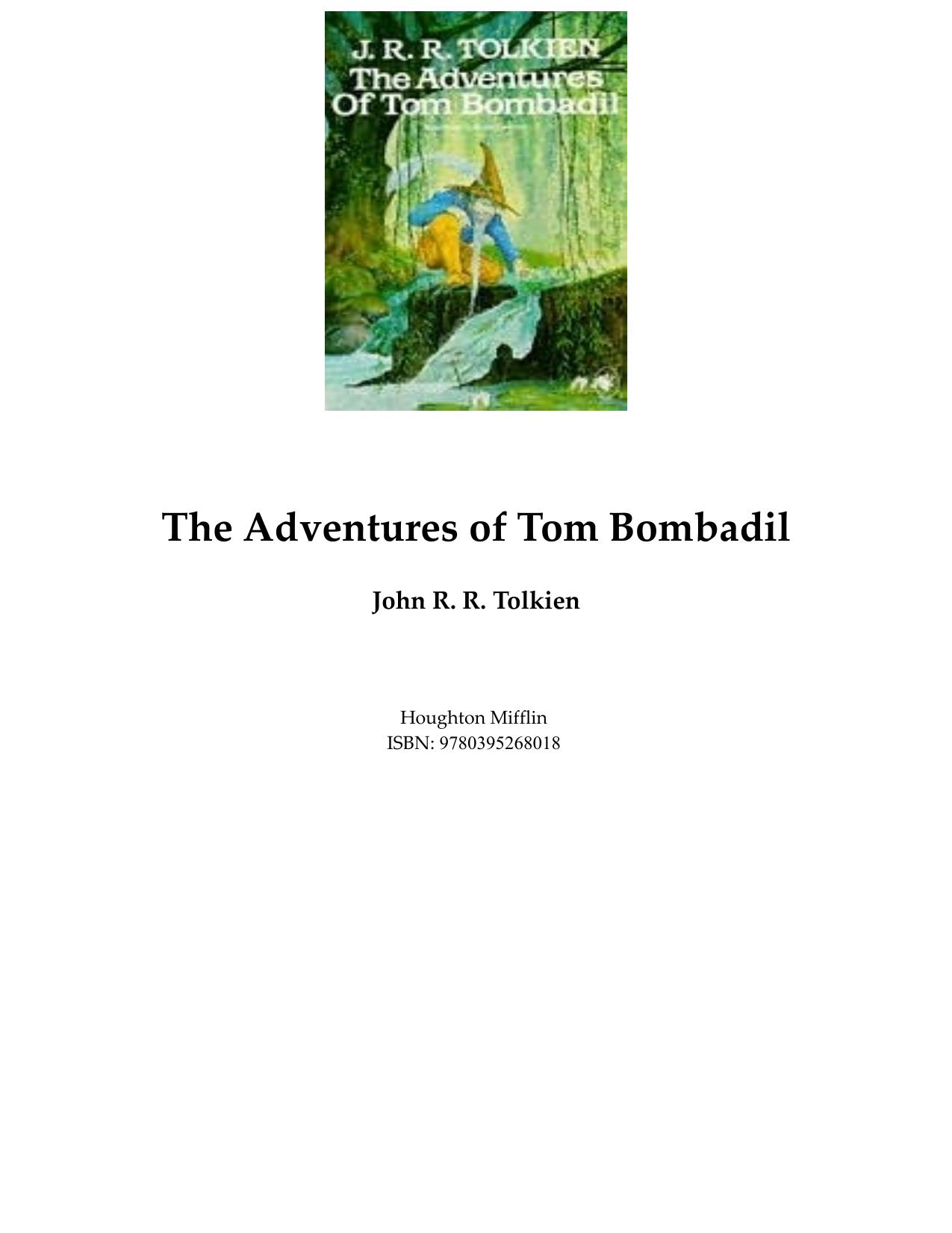 Adventures of Tom Bombadil by J. R. R. Tolkien