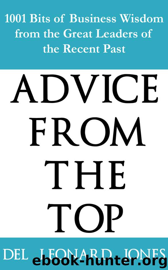 Advice From the Top by Del Leonard Jones