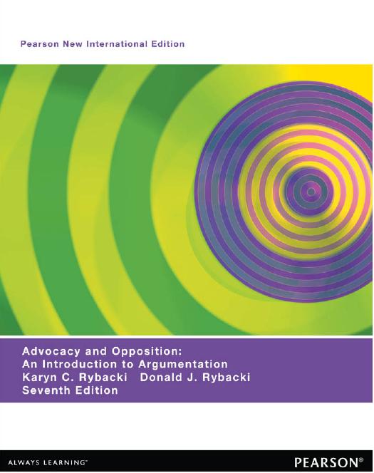 Advocacy and opposition: an introduction to argumentation by Rybacki Karyn Charles;Rybacki Donald Jay