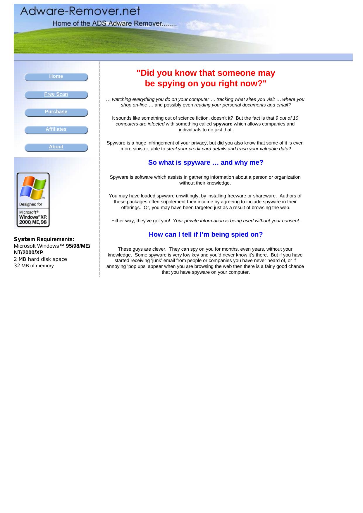 Adware-Spyware Remover - Free Scan.. by Best of Kuszter's Collection