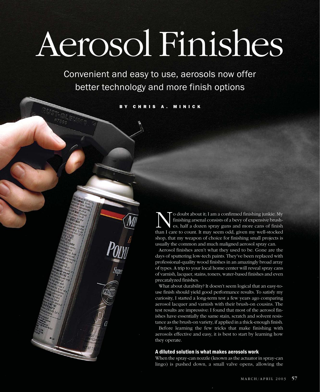 Aerosol Finishes by Chris A. Minick