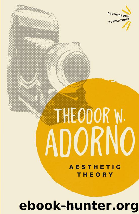 Aesthetic Theory by Adorno Theodor W