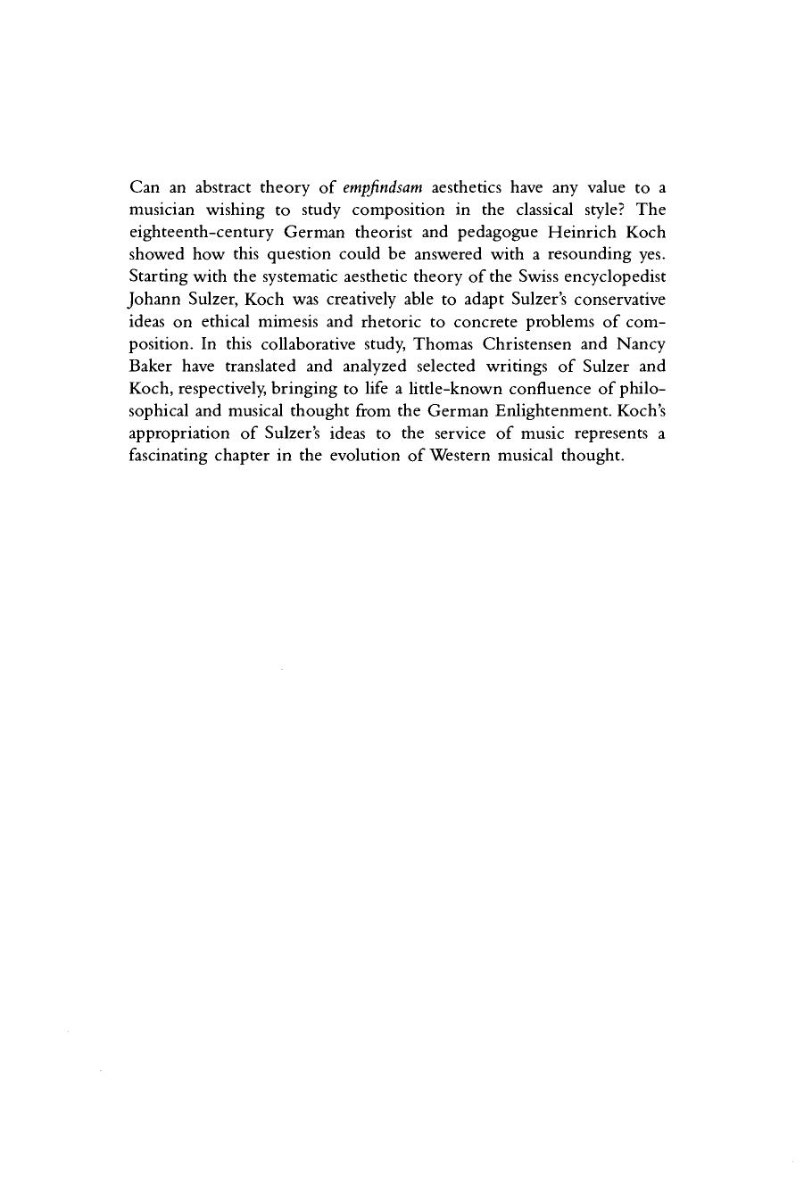 Aesthetics and the Art of Musical Composition in the German Enlightenment by Unknown