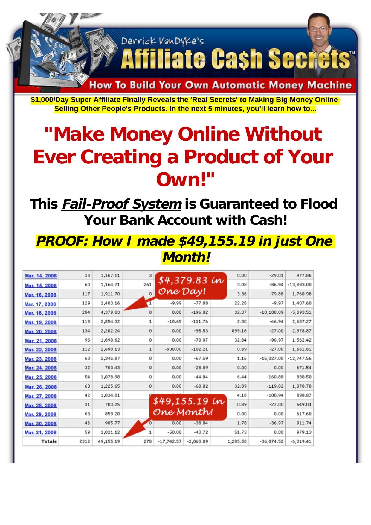 Affiliate Cash Secrets. by Best of Kuszter's Collection