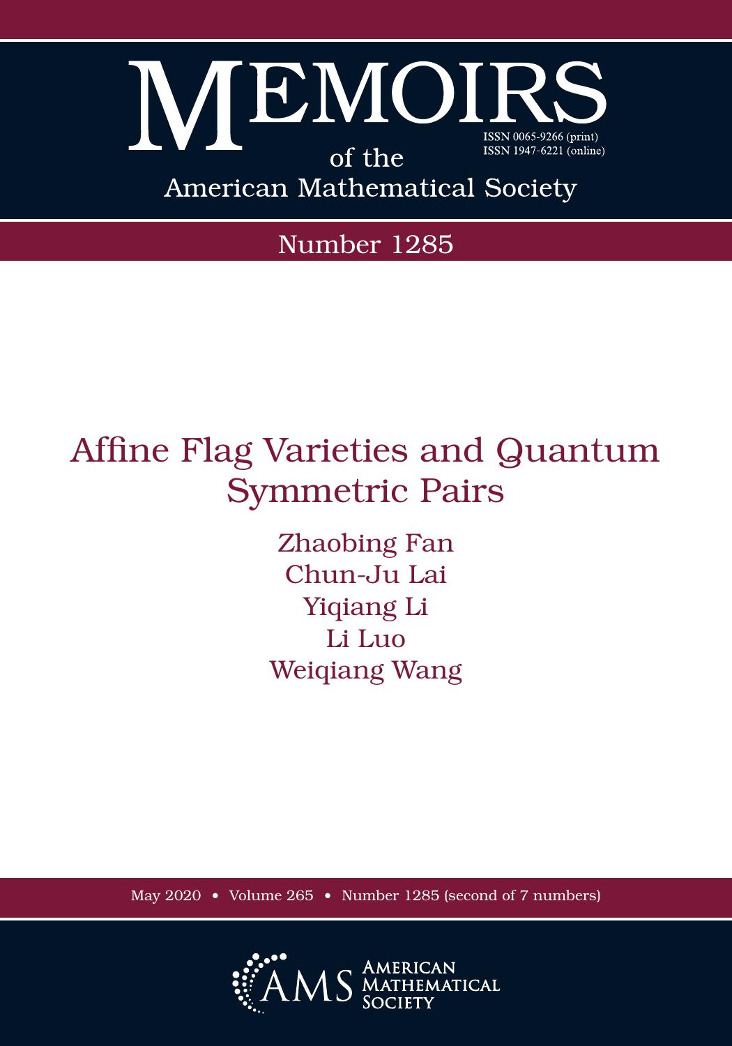 Affine Flag Varieties and Quantum Symmetric Pairs by Zhaobing Fan; Chun-Ju Lai; Yiqiang Li