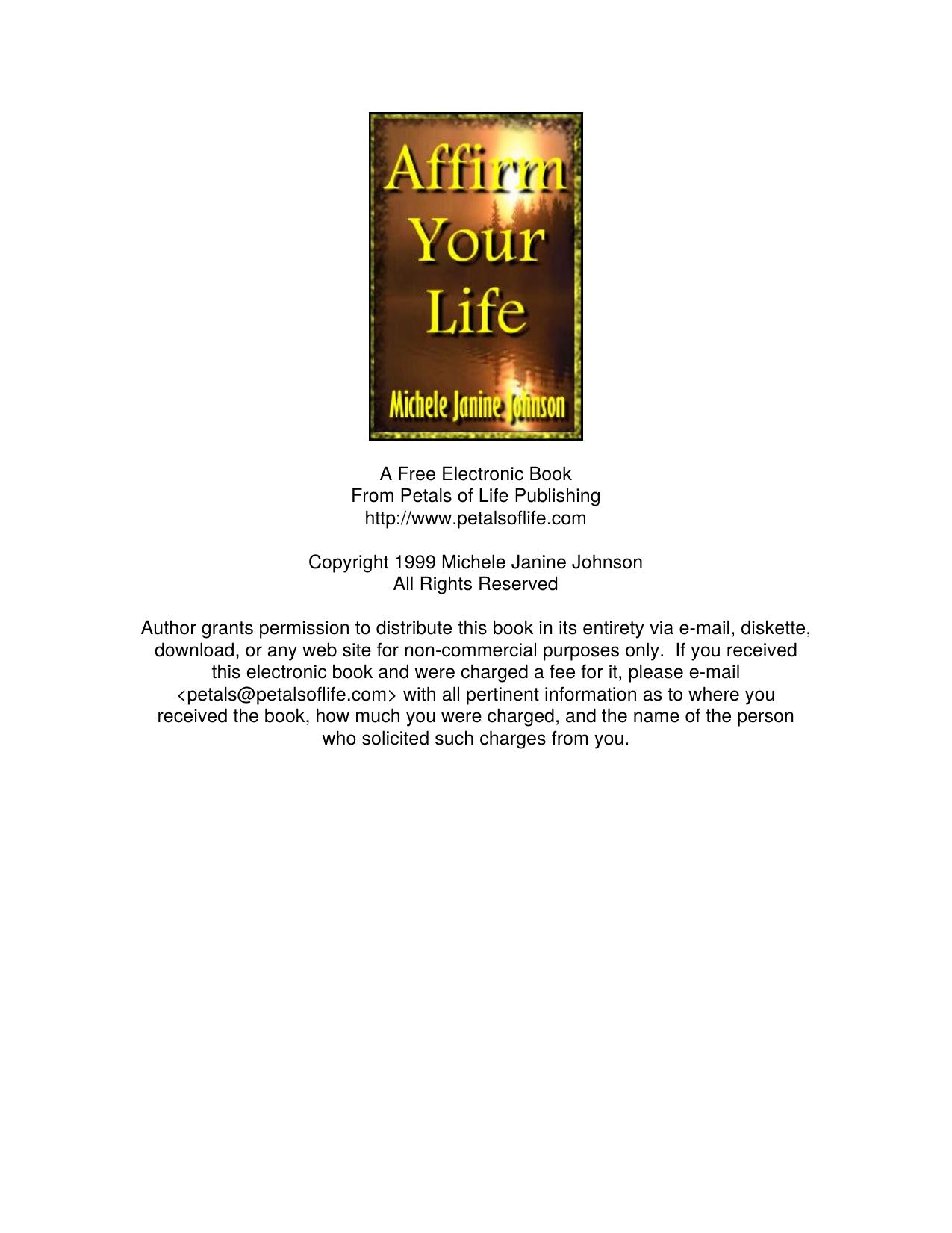 Affirm Your Life by Michele Janine Johnson