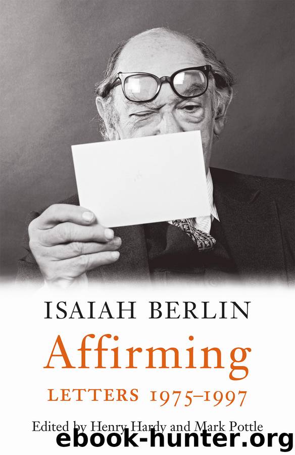 Affirming by Isaiah Berlin
