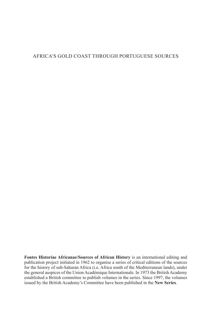 Africa's Gold Coast Through Portuguese Sources, 1469-1680 by Kwasi Konadu (editor)