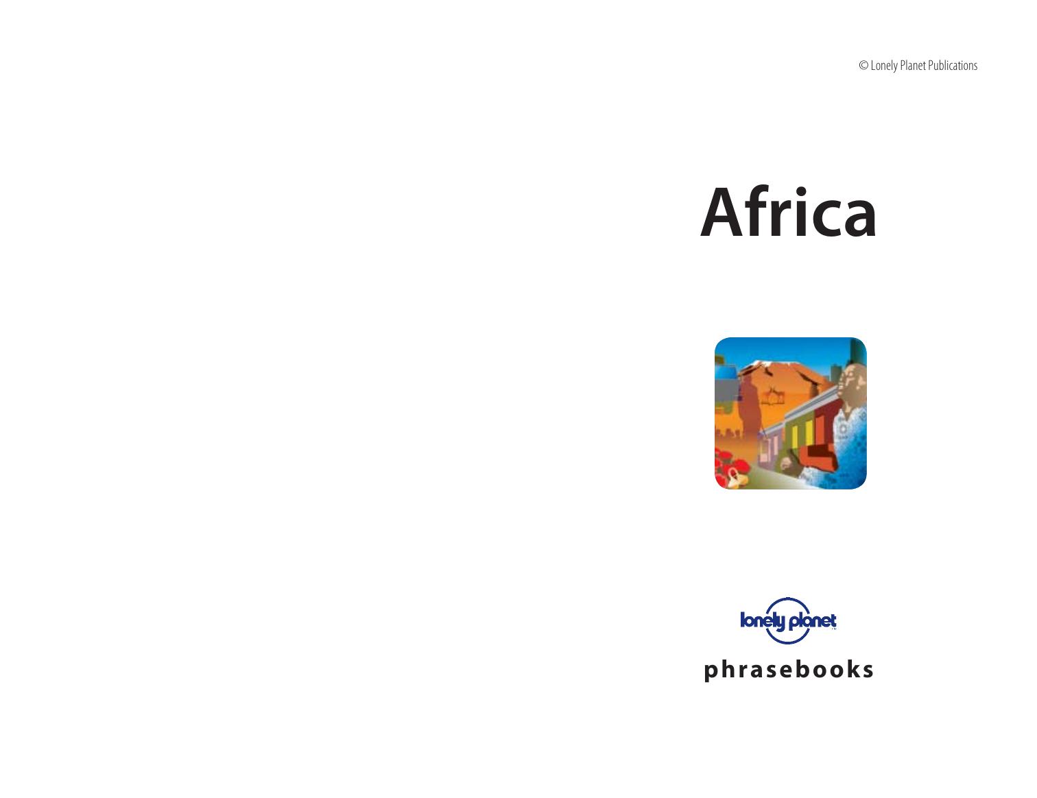 Africa: Lonely Planet Phrasebook by Yiwola Awoyale Lonely Planet Phrasebooks