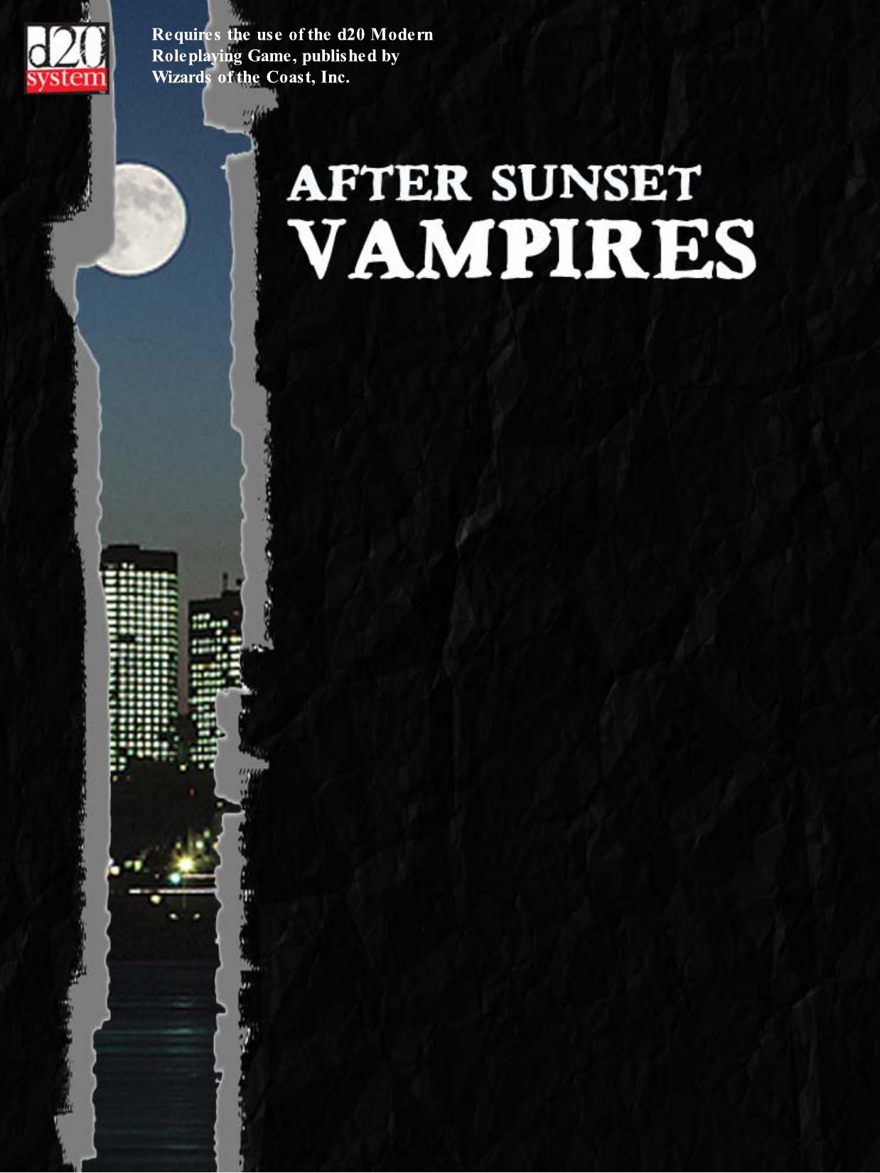 After Sunset: Vampires by Clockwork Golem Workshop