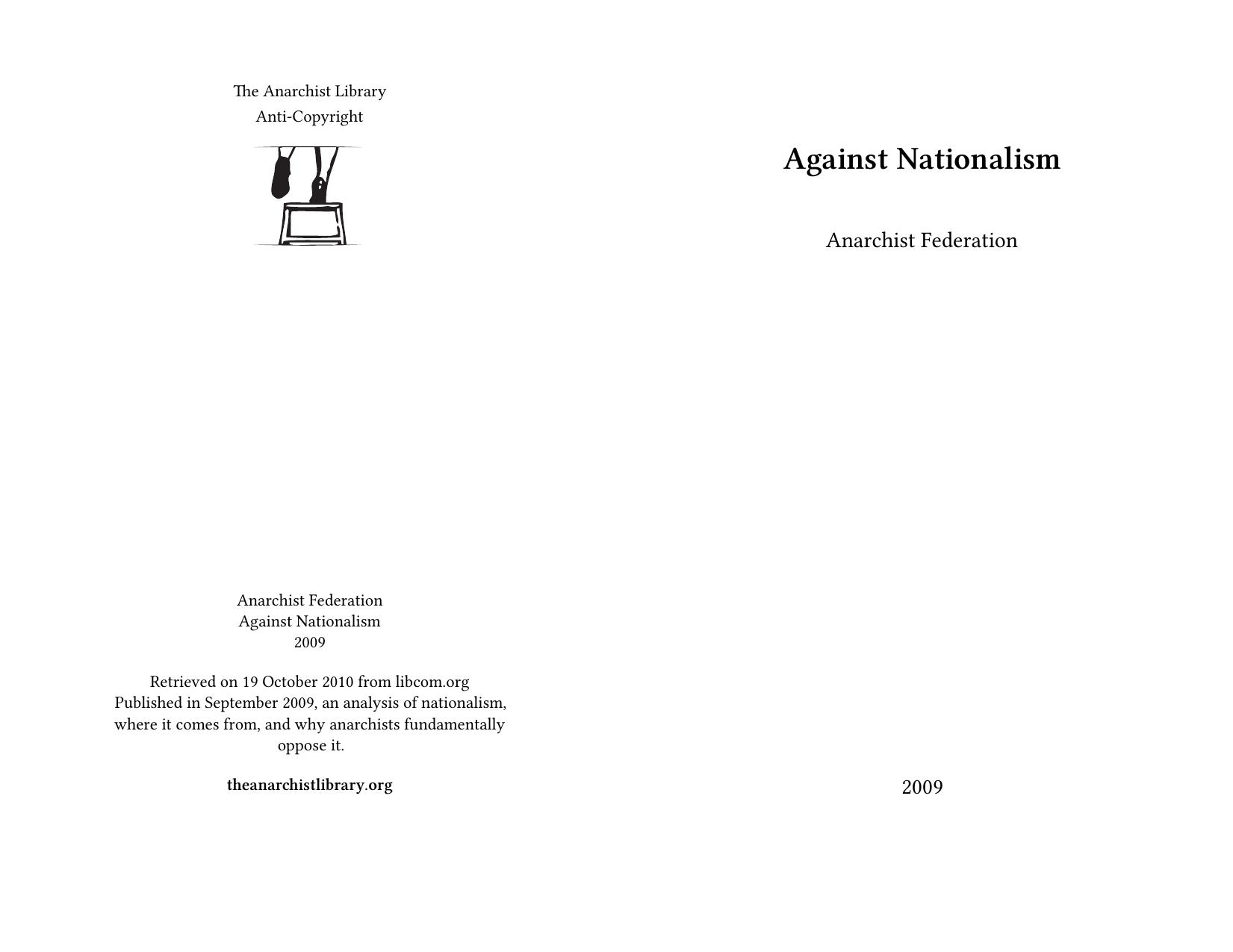 Against Nationalism by Anarchist Federation