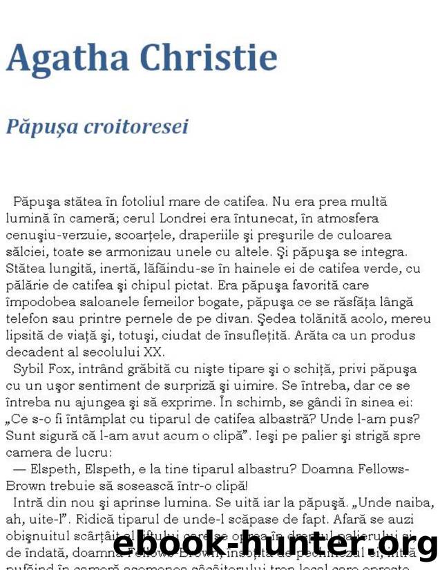 Agatha Christie by Papusa Croitoresei