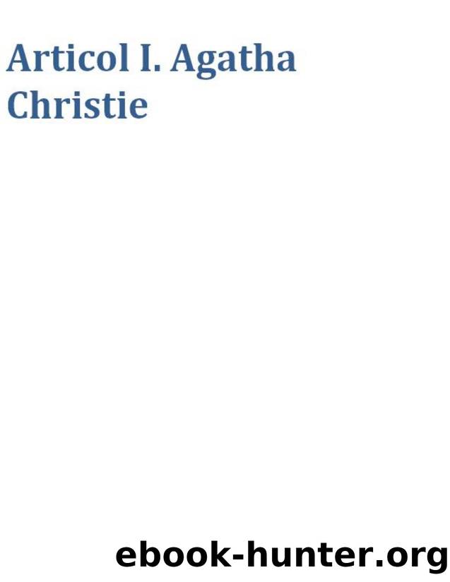 Agatha Christie by Pisica Printre Porumbei
