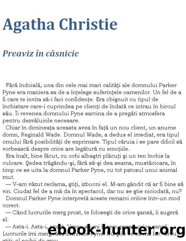 Agatha Christie by Preaviz In Casatorie