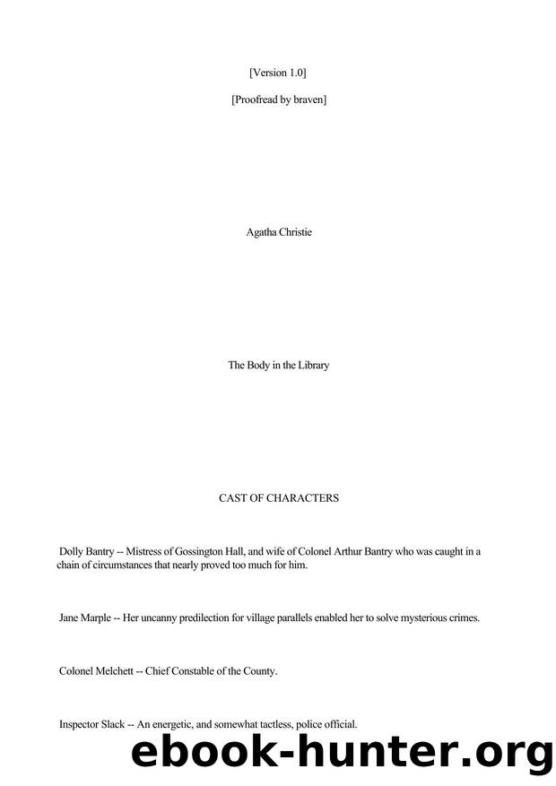 Agatha Christie by The Body In The Library