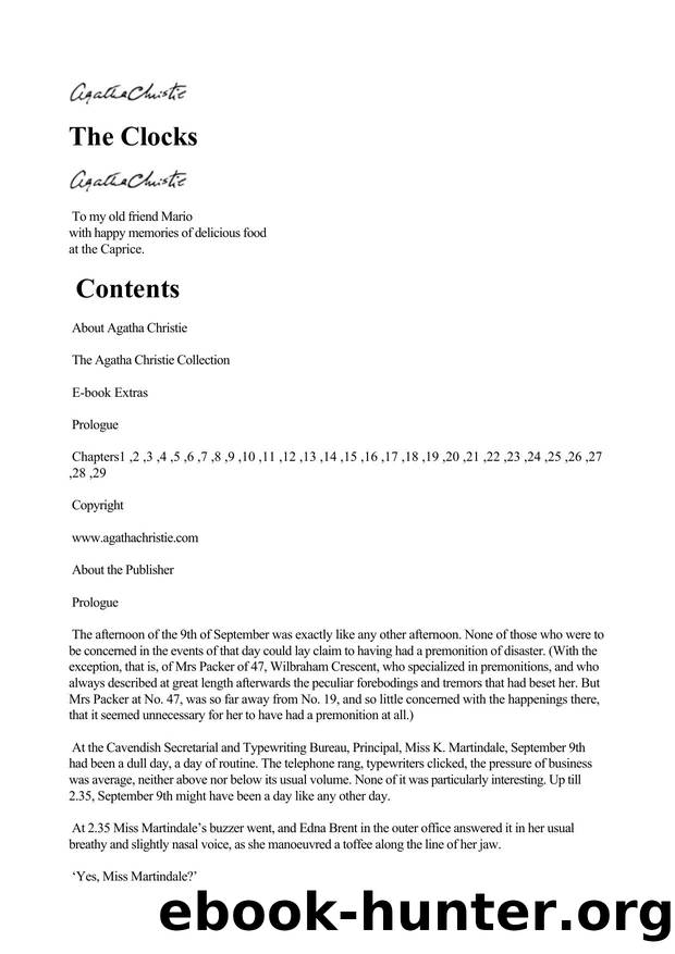 Agatha Christie by The Clocks