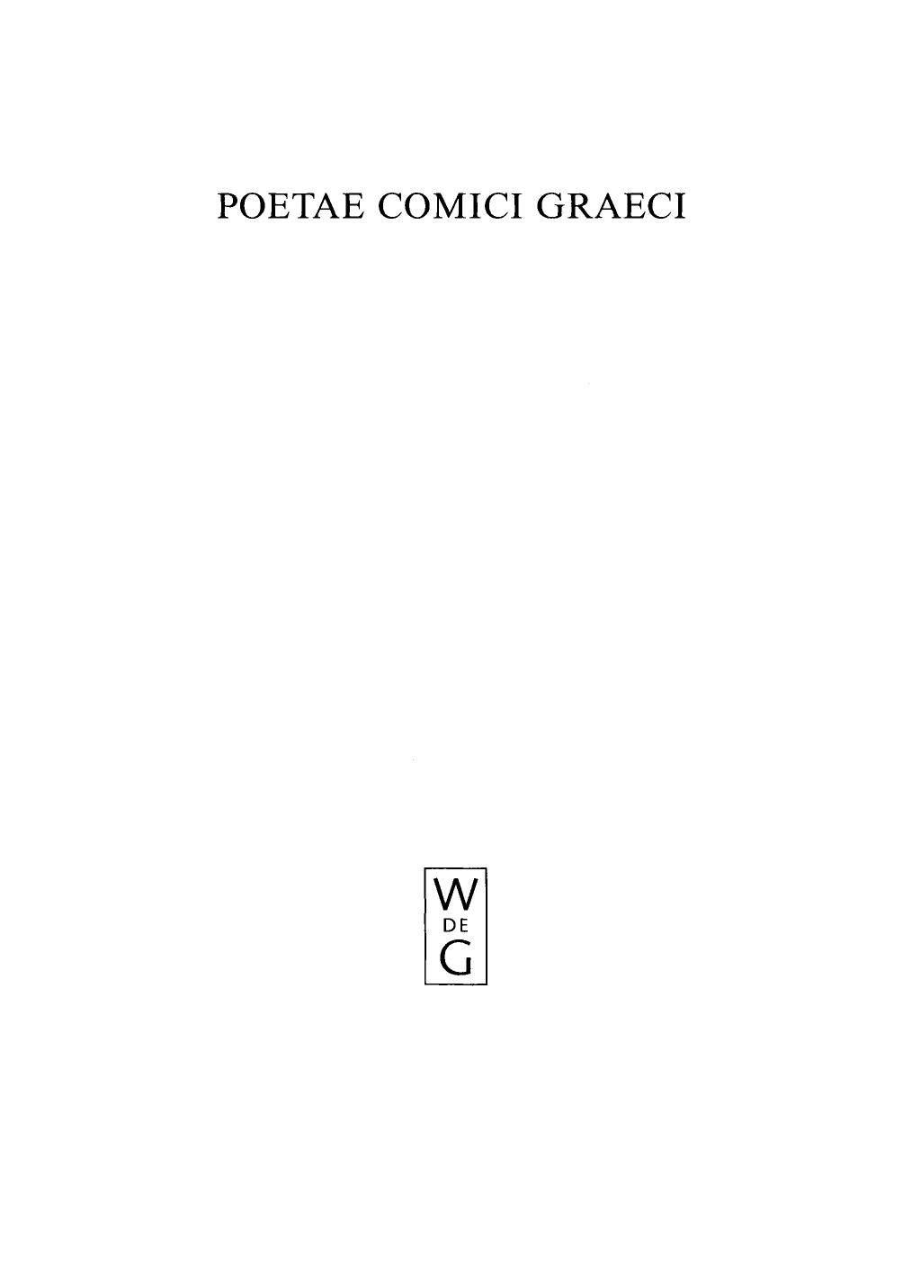 Agathenor - Aristonymus Volumen II by Rudolf Kassel (editor) Colin Austin (editor)