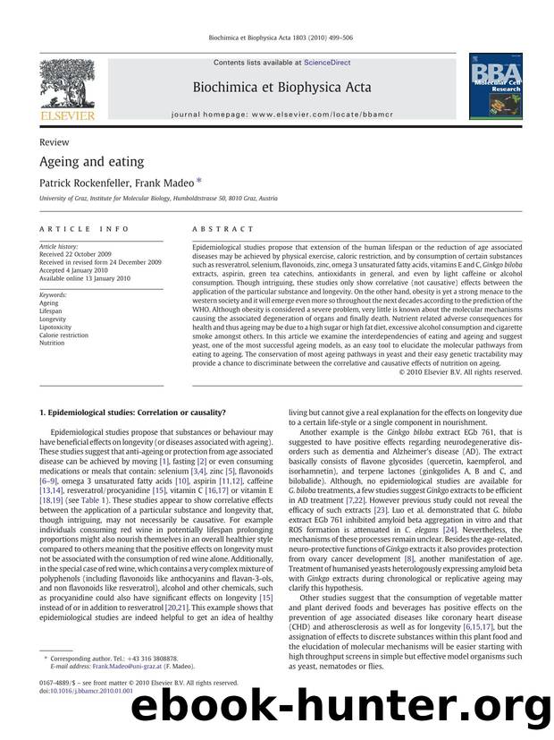 Ageing and eating by Patrick Rockenfeller; Frank Madeo