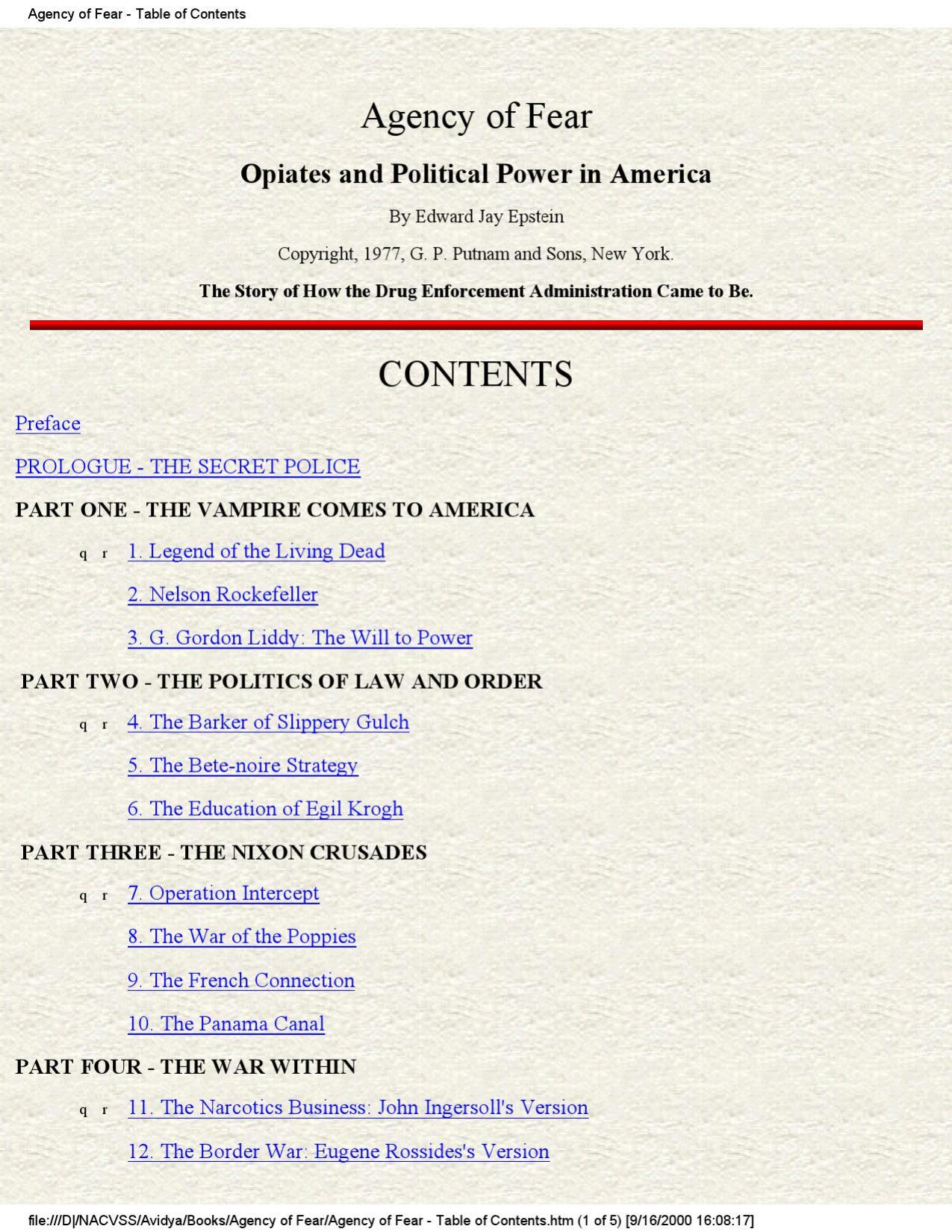 Agency of Fear (1977) pdf by roflcopter2110