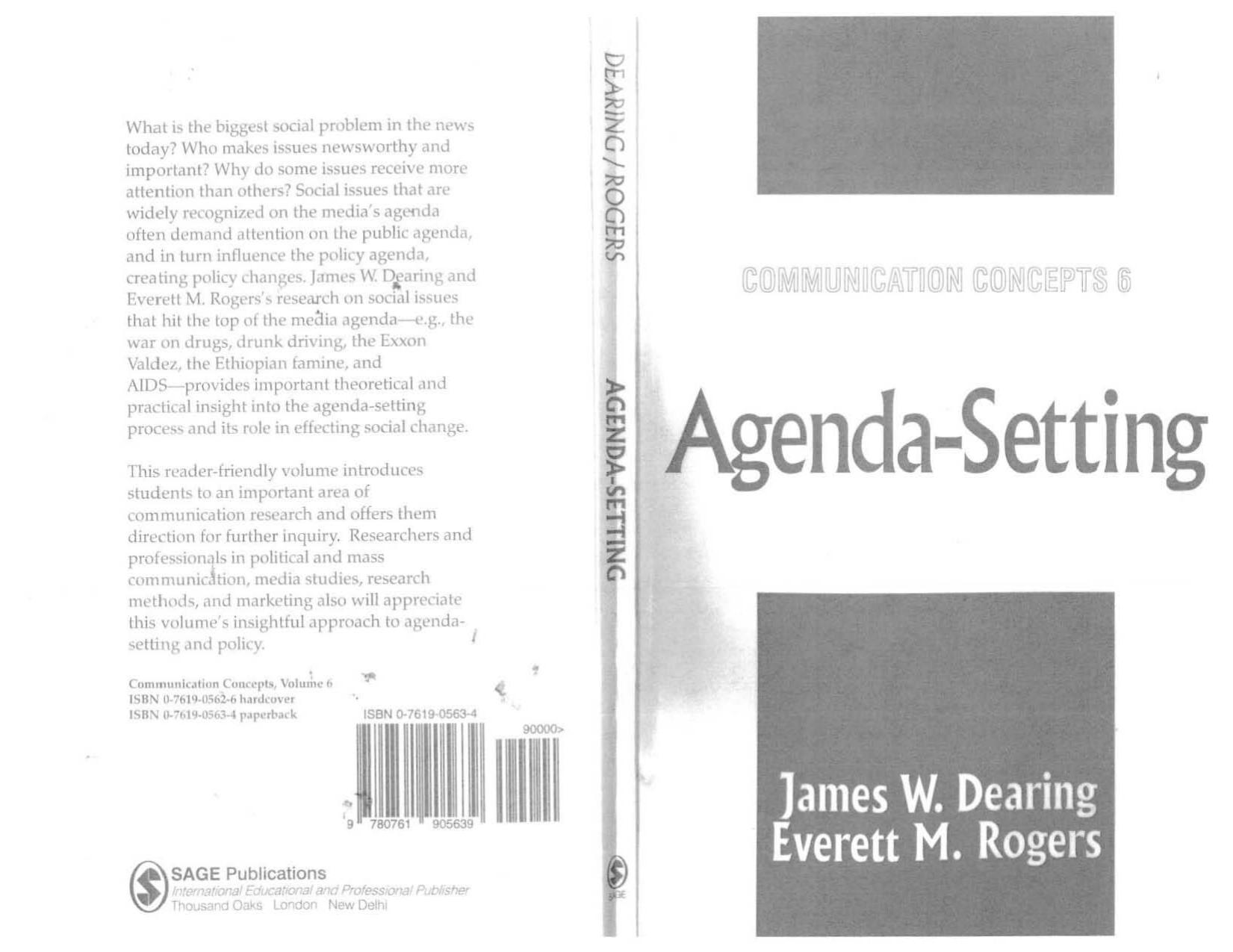 Agenda-Setting (Communication Concepts) by Unknow