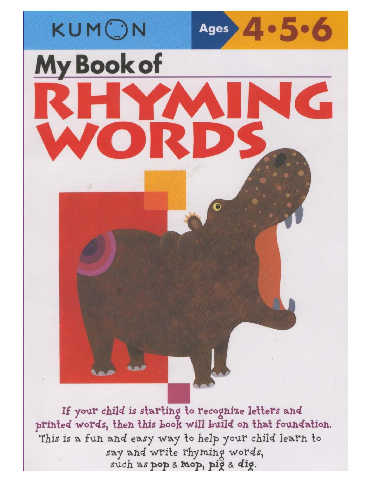Ages 4-5-6 My Book of Rhyming Words.pdf by Administrador
