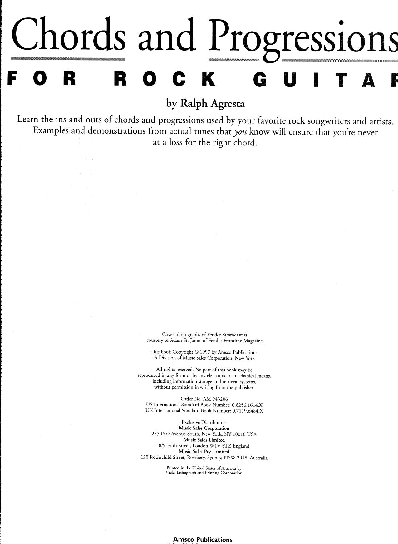 Agresta-Chords And Progressions For Rock Guitar by Unknown