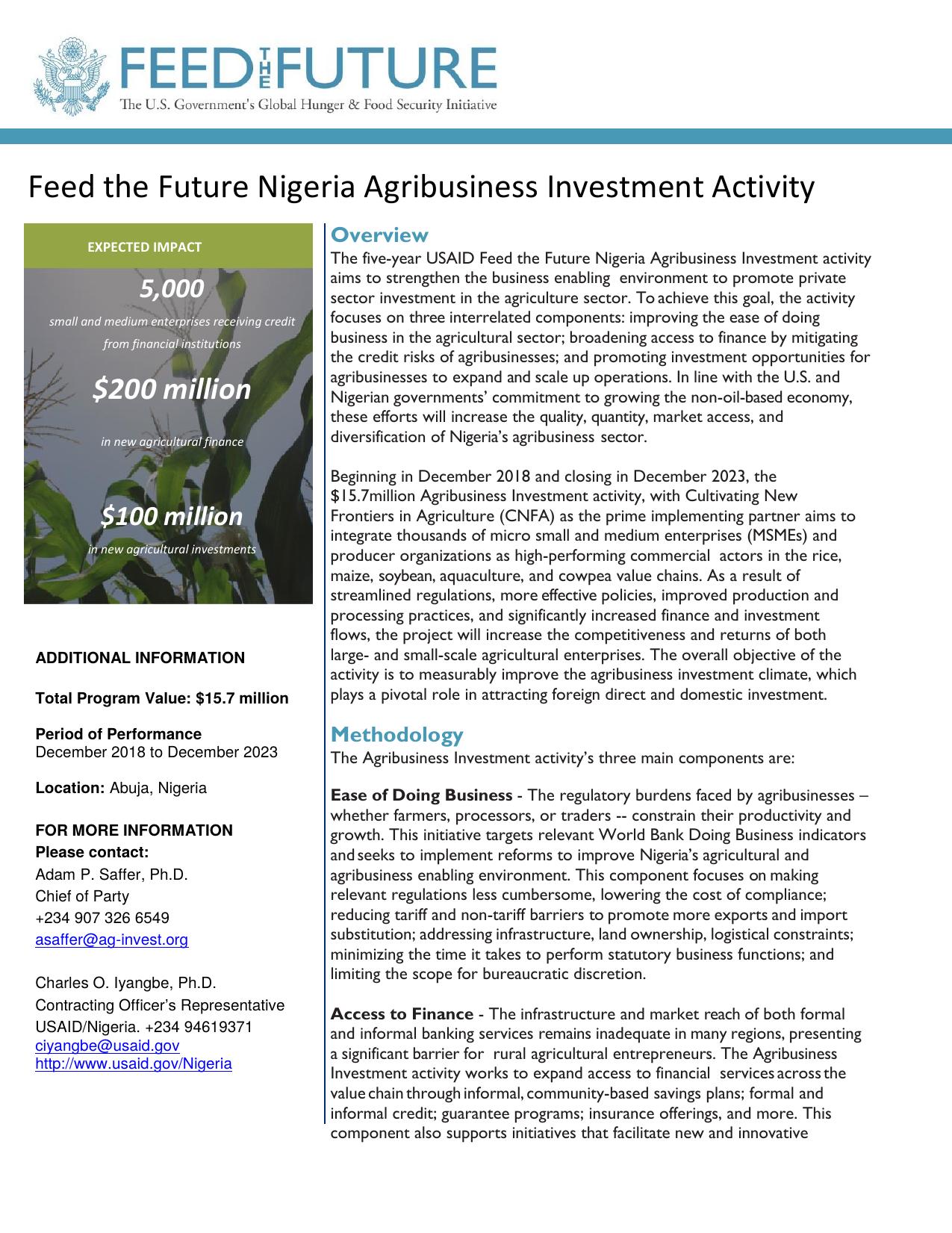 Agribusiness Investment Activity Factsheet.Final.5.16.19 (1) by USAID