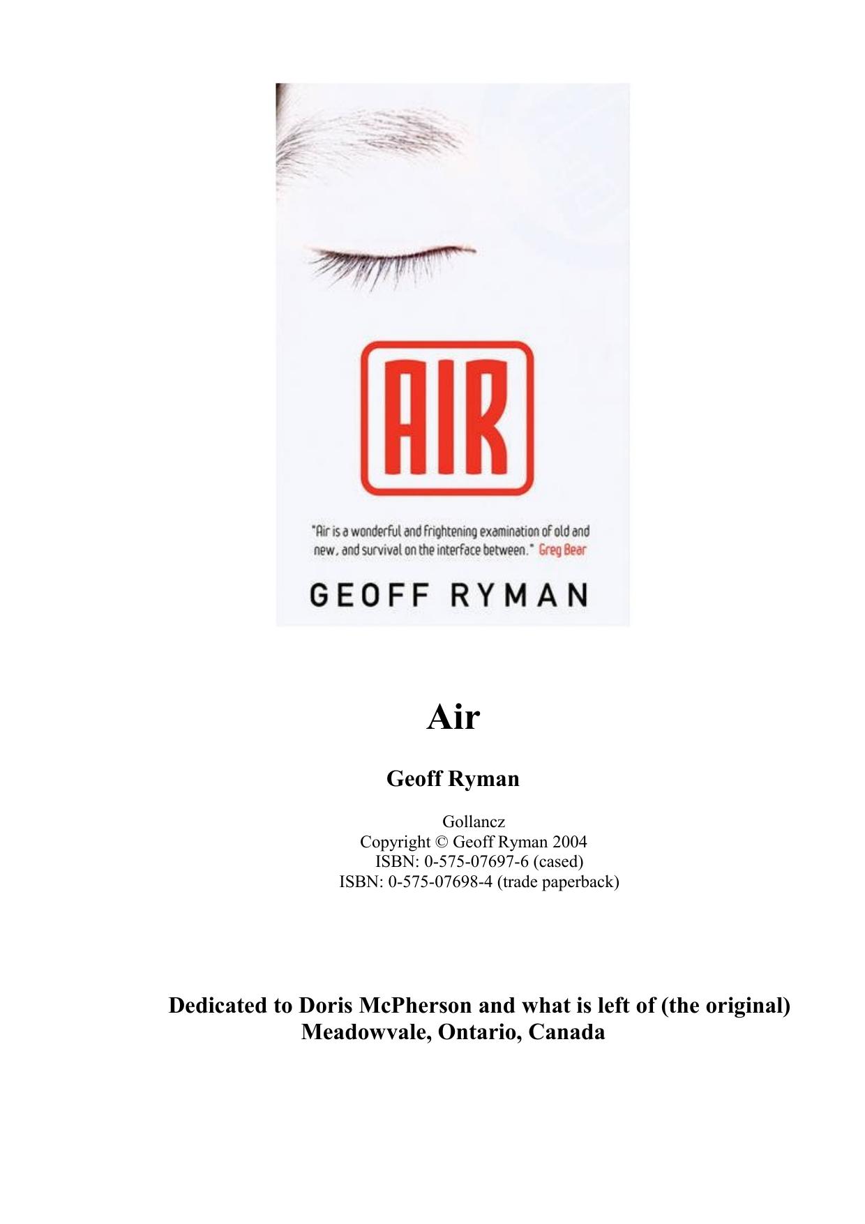 Air: Or, Have Not Have by Geoff Ryman