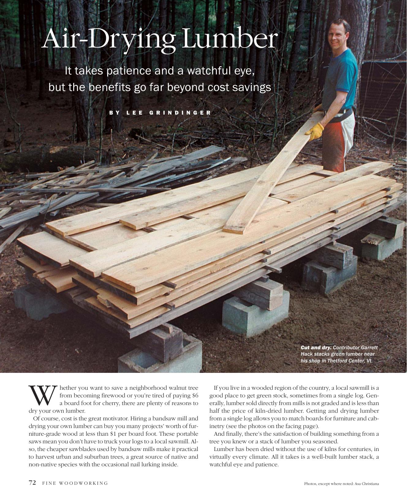 Air-Drying Lumber by Lee Grindinger