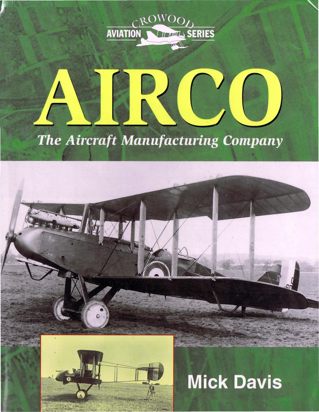 Airco: The Aircraft Manufacturing Company (Crowood Aviation Series) by Mick Davis