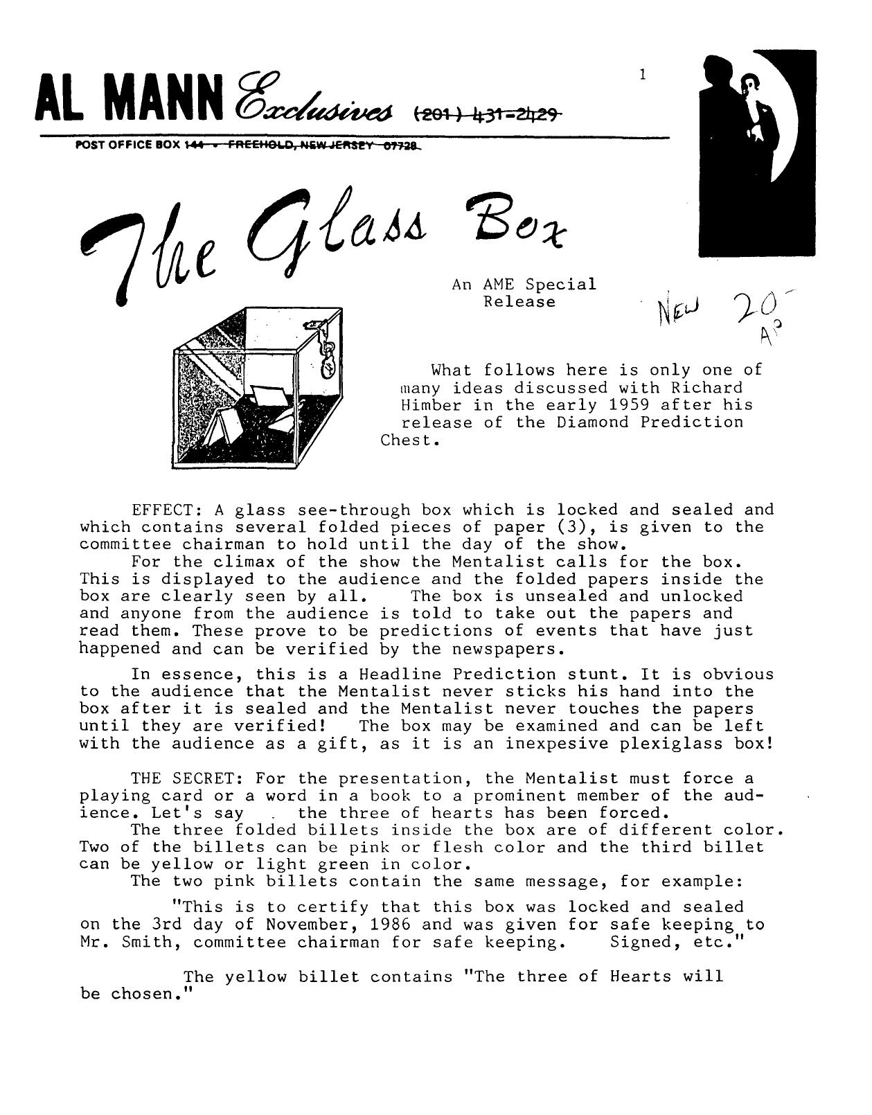 Al Mann by Glass Box Prediction