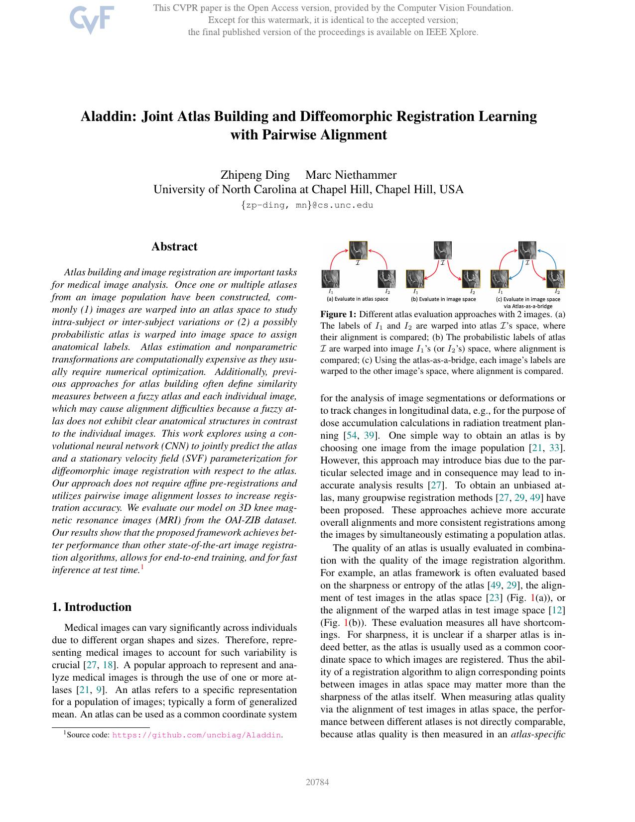 Aladdin: Joint Atlas Building and Diffeomorphic Registration Learning With Pairwise Alignment by Zhipeng Ding & Marc Niethammer
